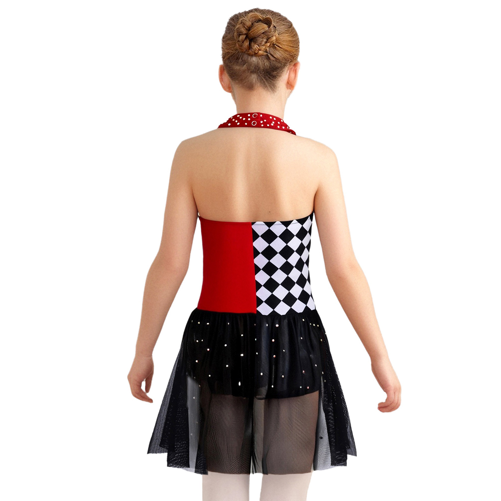 Kids Girls Ballet Dance Leotar - Rhinestone Banding Trim recension och pris