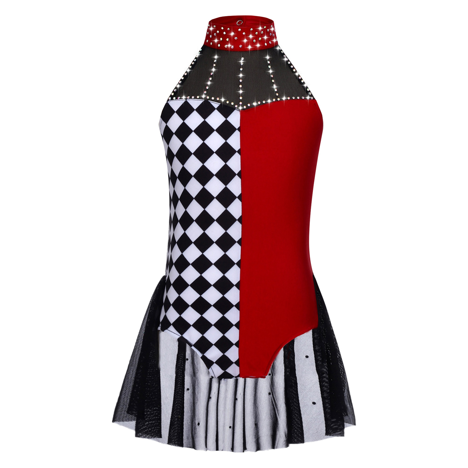 Kids Girls Ballet Dance Leotar - Rhinestone Banding Trim recension och pris