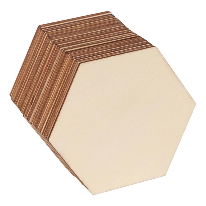 20pcs 20cm Hexagon Unfinished  - Craft Embellishments recension och pris