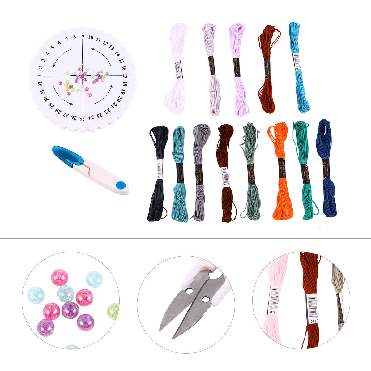 1Set Round Weaving Kit Bracele - Embroidery Craft recension och pris