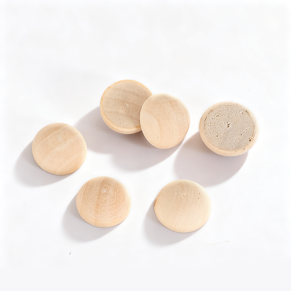 100/150/200pcs 15mm Half Wood  - Craft Embellishments recension och pris