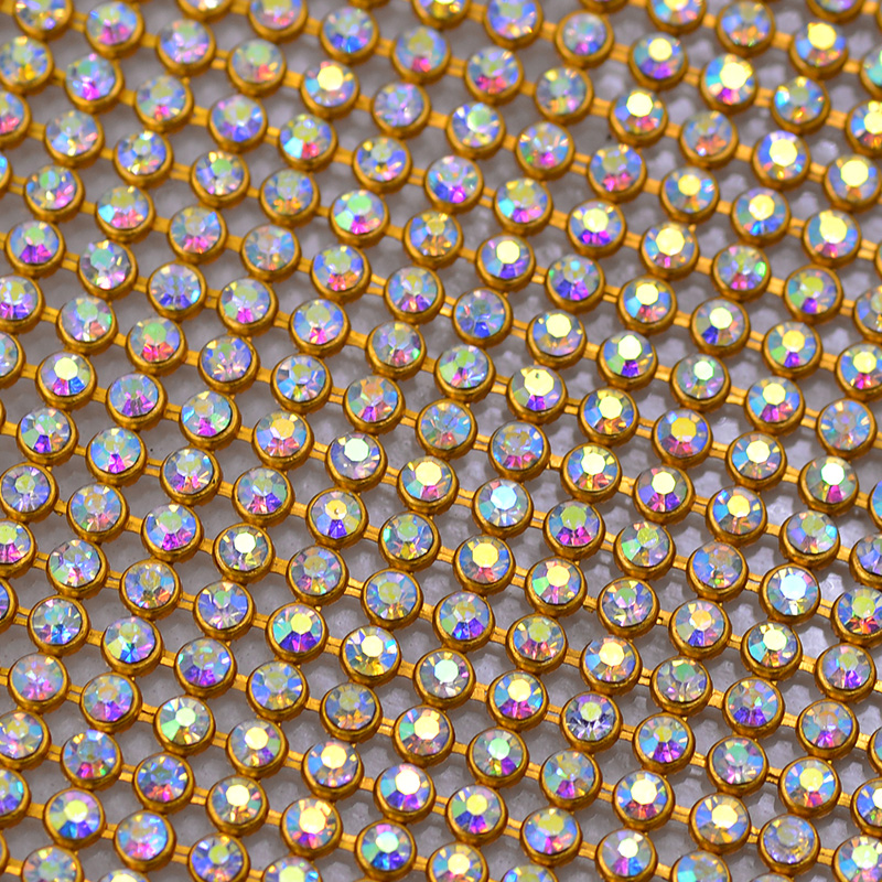 JUNAO 45*120cm Crystal AB Glas - Hotfix Rhinestone Sheet recension och pris