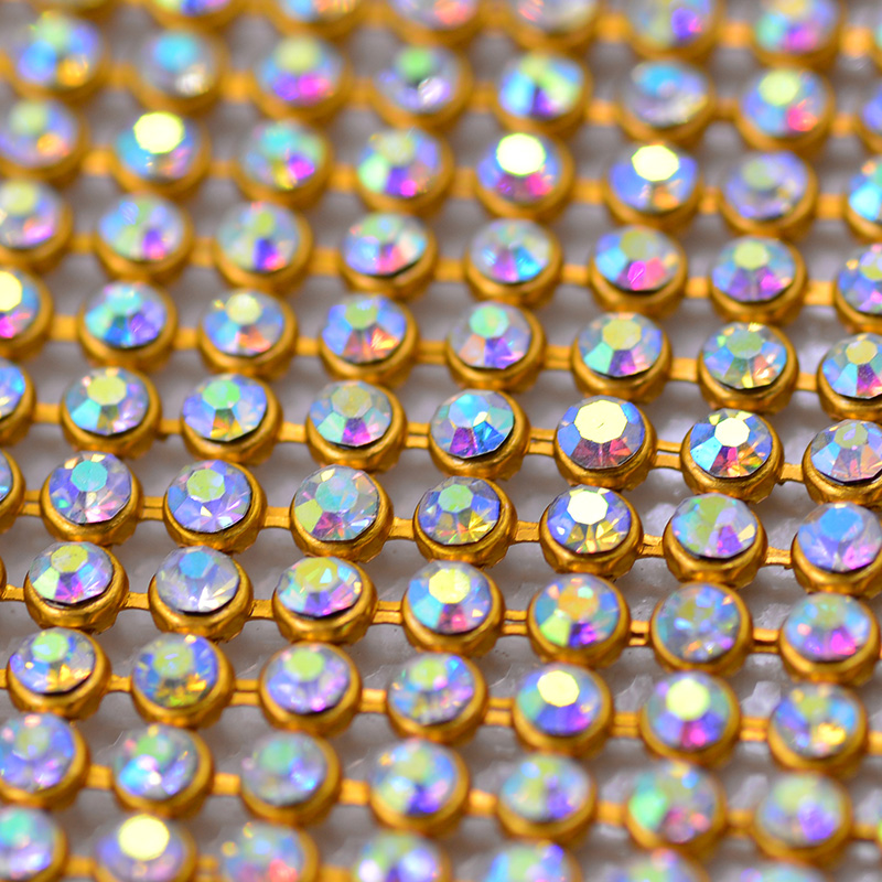JUNAO 45*120cm Crystal AB Glas - Hotfix Rhinestone Sheet recension och pris