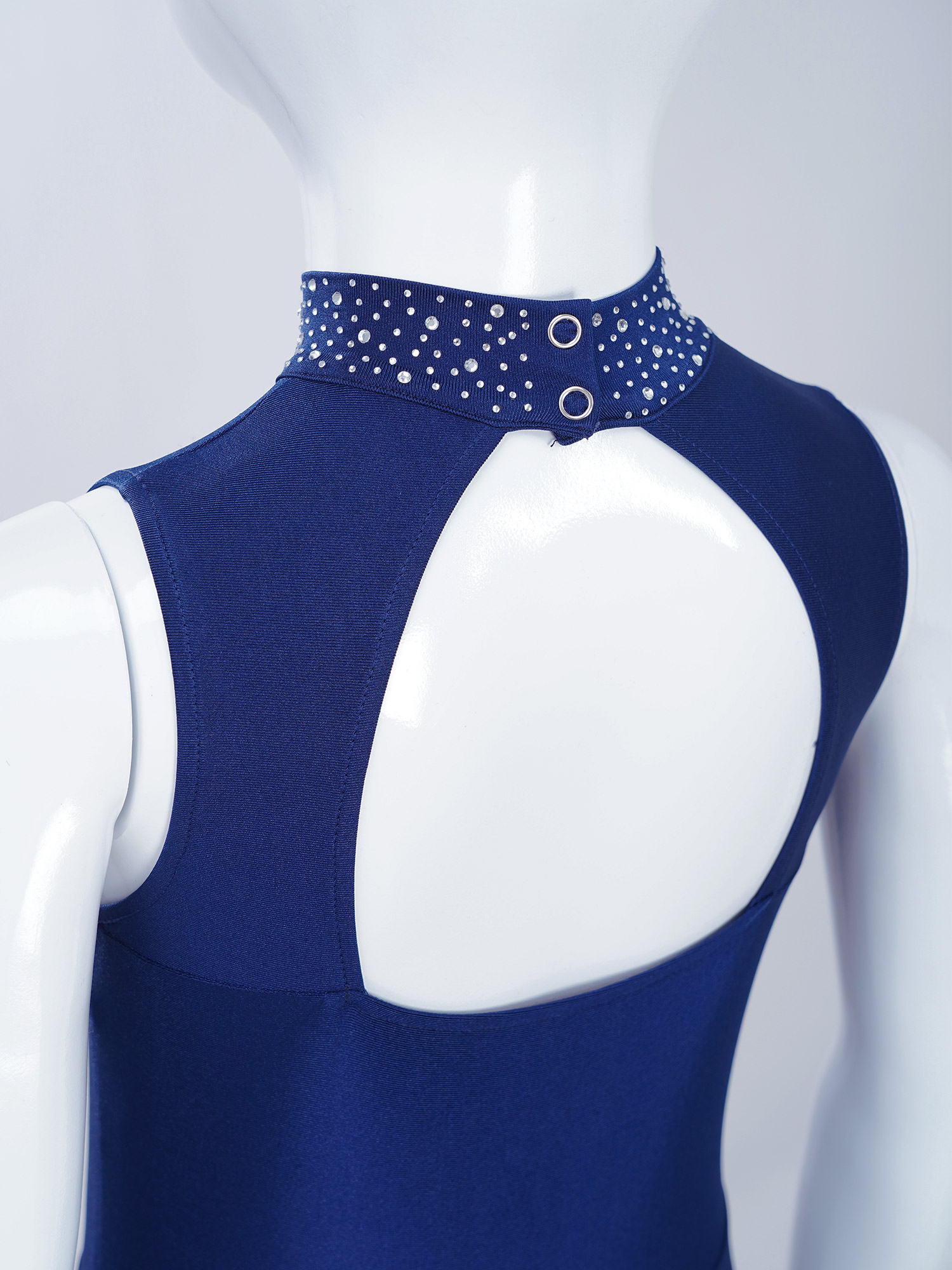 Kids Girls Sleeveless Gymnasti - Rhinestone Banding Trim recension och pris